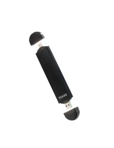 TooQ Caja Externa USB-C/M + USB-A/M para SSD M.2 NGFF/NVMe, Negra