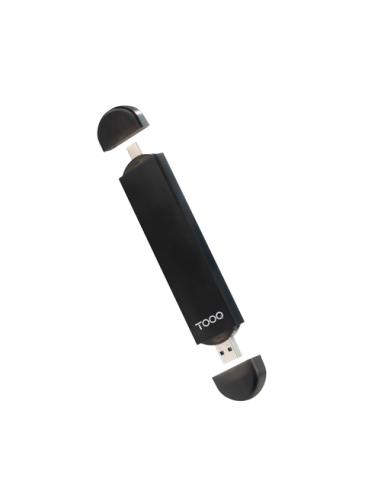 TooQ Caja Externa USB-C/M + USB-A/M para SSD M.2 NGFF/NVMe, Negra