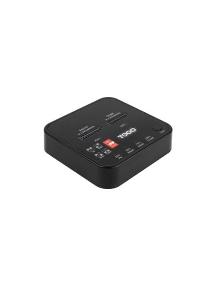 TooQ Docking Station USB-C 3.2 Gen 2 Dual Bay para SSD M.2 NGFF/NVMe Clonador, Negro