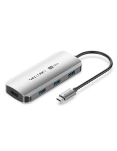Vention TGESB base para portátil y replicador de puertos Alámbrico USB 3.2 Gen 1 (3.1 Gen 1) Type-C Gris