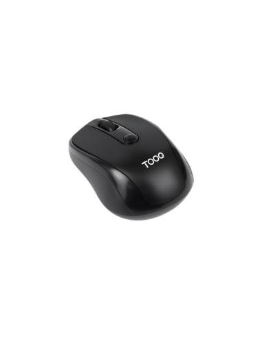 TooQ Ratón inalámbrico, 1600 DPI, 4 botones, Negro