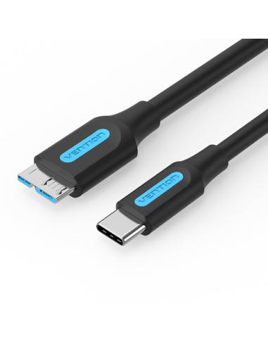 Vention CQABD cable USB USB 3.2 Gen 1 (3.1 Gen 1) 0,5 m USB C Micro-USB B 5 Gbit/s Negro