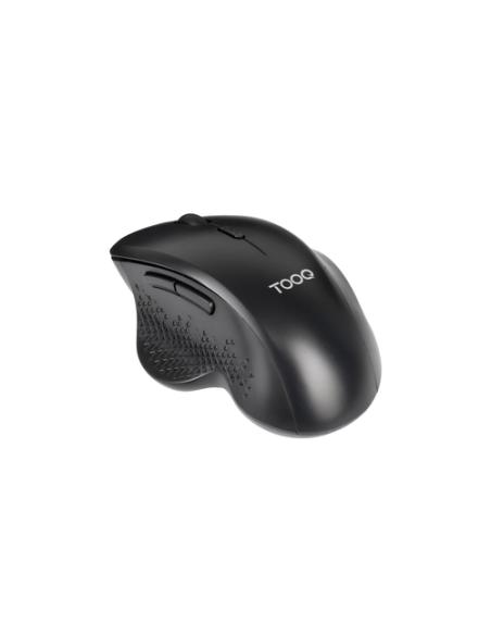 TooQ Ratón Inalámbrico Ergonómico 1600 DPI, 6 botones, Negro