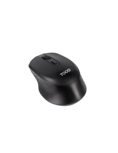 TooQ Ratón inalámbrico, 1600 DPI, 4 Botones, Negro