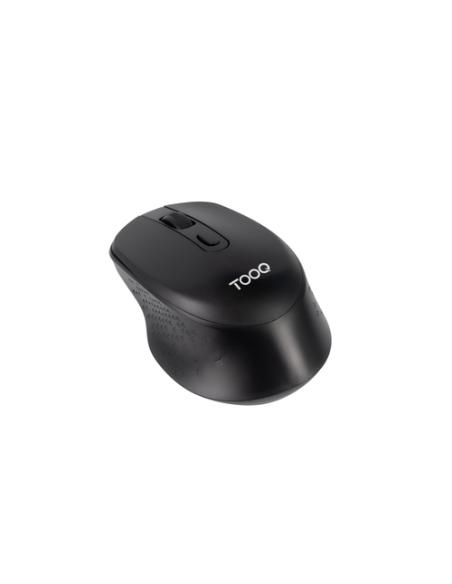 TooQ Ratón inalámbrico, 1600 DPI, 4 Botones, Negro