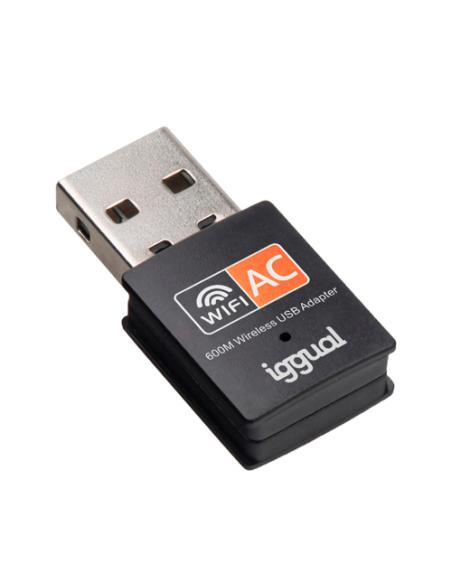 iggual Adaptador USB Wifi 600 Mbps dual 2.4G/5G
