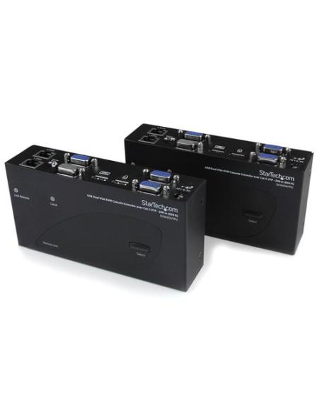 StarTech.com Extensor de Consola KVM por Cat 5 Ethernet (200m) con USB y Vídeo VGA Doble