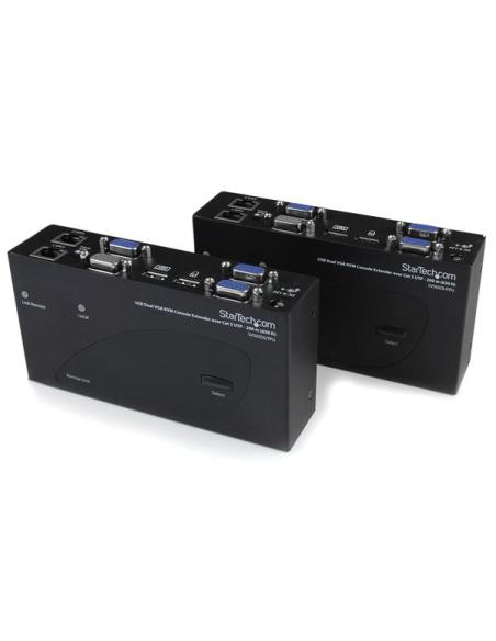 StarTech.com Extensor de Consola KVM por Cat 5 Ethernet (200m) con USB y Vídeo VGA Doble