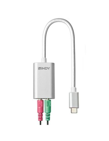 Lindy 42711 cable de teléfono móvil Blanco USB C 3,5mm