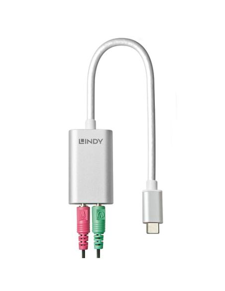 Lindy 42711 cable de teléfono móvil Blanco USB C 3,5mm