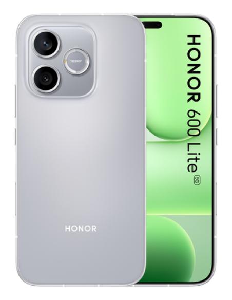 Honor 600 Lite 16,8 cm (6.6") SIM doble Android 16.0 5G USB Tipo C 8 GB 256 GB 6520 mAh Gris