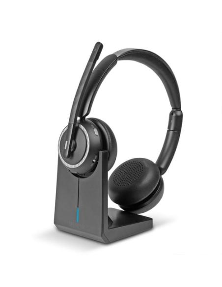 Lindy L118 Auriculares Inalámbrico Diadema Oficina/Centro de llamadas USB Tipo C Bluetooth Base de carga Negro