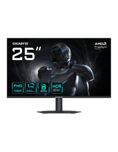 GIGABYTE G25F2A Monitor Gaming 25" FHD - 1920 x 1080, 240Hz, 1ms, 300 cd/m², Display HDR 10, HDMI 2.0, DisplayPort 1.4
