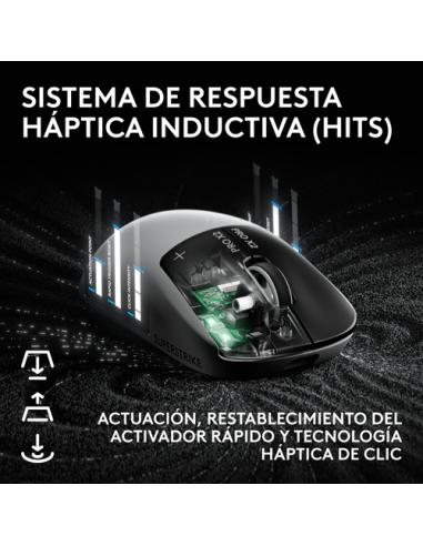 Logitech G PRO X2 SUPERSTRIKE LIGHTSPEED, ratón inalámbrico para gaming, rendimiento ultrarrápido, ultraligero, tecnología hápti