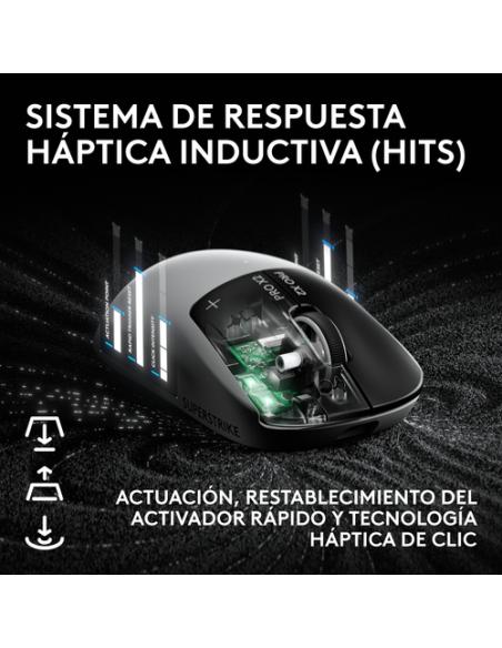 Logitech G PRO X2 SUPERSTRIKE LIGHTSPEED, ratón inalámbrico para gaming, rendimiento ultrarrápido, ultraligero, tecnología hápti
