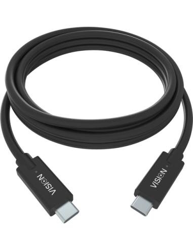 Vision TC 1MUSBC/BL cable USB USB 3.2 Gen 1 (3.1 Gen 1) 1 m USB C 5 Gbit/s Negro