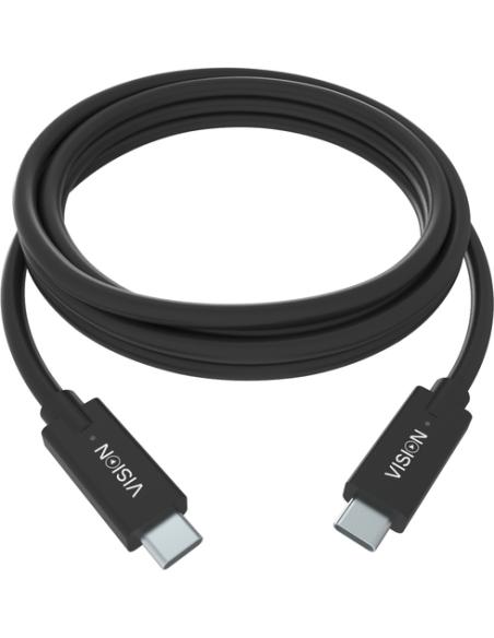 Vision TC 1MUSBC/BL cable USB USB 3.2 Gen 1 (3.1 Gen 1) 1 m USB C 5 Gbit/s Negro