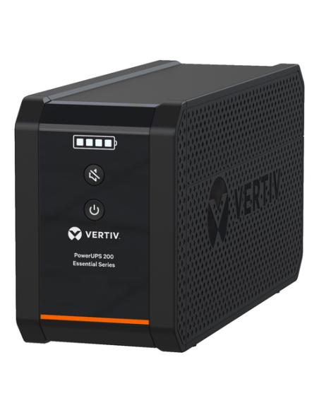 Vertiv PowerUPS 200 Essential PSA6E-600IT-SCH, 600VA/315 W, AVR, baterías sustituibles por el usuario, backup de batería, 4 toma