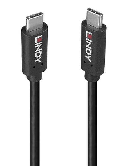 Lindy 36975 cable USB USB 3.2 Gen 2x2 0,5 m USB C 20 Gbit/s 100 W Negro