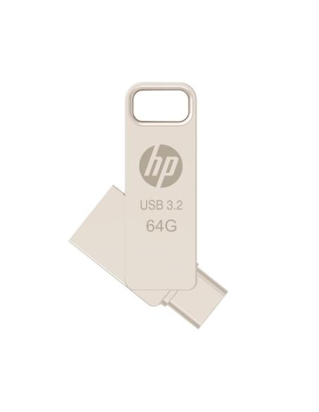 PNY HP x206C unidad flash USB 64 GB USB Type-A / USB Type-C 3.2 Gen 1 (3.1 Gen 1) Plata