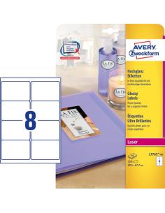 Avery Etiquetas Glossy para Impresora Láser Color