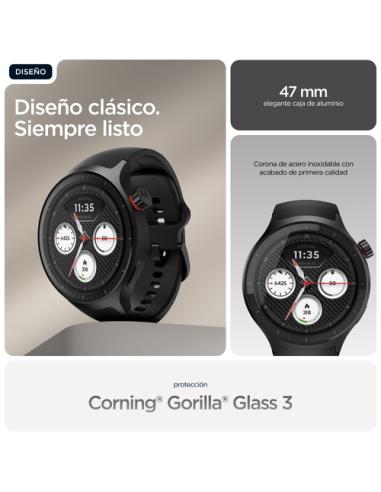 Motorola Moto Watch 3,63 cm (1.43") OLED 47 mm Digital Pantalla táctil Negro GPS (satélite)