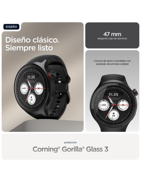 Motorola Moto Watch 3,63 cm (1.43") OLED 47 mm Digital Pantalla táctil Negro GPS (satélite)