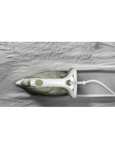 Tefal Easygliss Eco FV5781 Plancha vapor-seco Suela de Durilium Airglide 2800 W Blanco, Verde