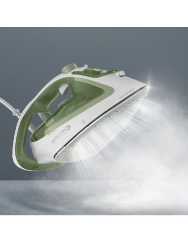 Tefal Easygliss Eco FV5781 Plancha vapor-seco Suela de Durilium Airglide 2800 W Blanco, Verde