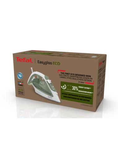 Tefal Easygliss Eco FV5781 Plancha vapor-seco Suela de Durilium Airglide 2800 W Blanco, Verde