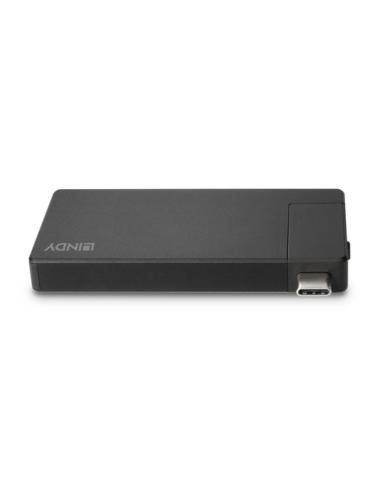 Lindy 43336 base para portátil y replicador de puertos Alámbrico USB 3.2 Gen 1 (3.1 Gen 1) Type-C Negro