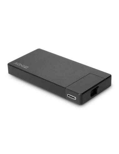 Lindy 43336 base para portátil y replicador de puertos Alámbrico USB 3.2 Gen 1 (3.1 Gen 1) Type-C Negro