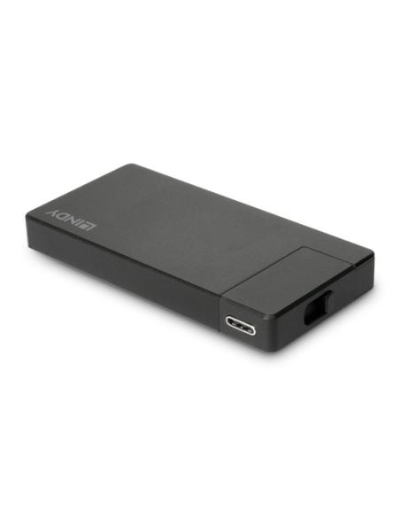 Lindy 43336 base para portátil y replicador de puertos Alámbrico USB 3.2 Gen 1 (3.1 Gen 1) Type-C Negro