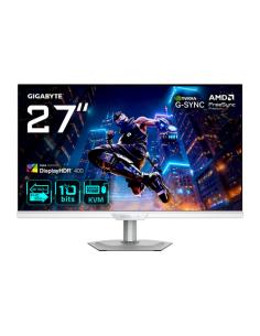 GIGABYTE M27UP ICE Monitor de juego 27” 4K UHD - Modo dual (4K 160Hz o FHD 320Hz), 3840 x 2160, 1ms, 350 cd/m², FreeSync Premium