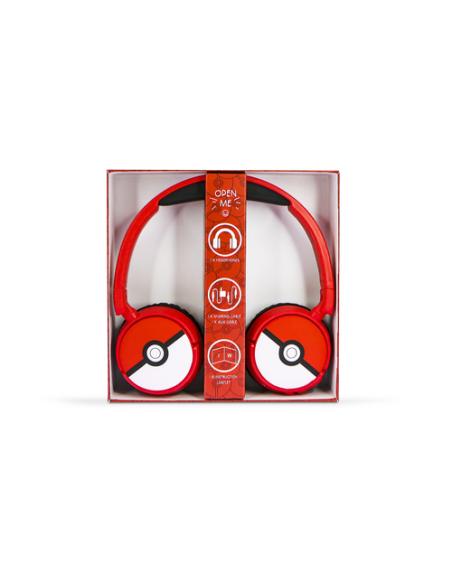 OTL Technologies Pokémon PK1000 auricular y casco Auriculares Inalámbrico y alámbrico Diadema Juego USB Tipo C Bluetooth Rojo, B