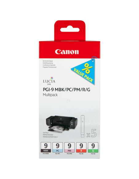 Canon 1033B013 cartucho de tinta 5 pieza(s) Original Rendimiento estándar Verde, Negro mate, Fotos cian, Foto magenta, Rojo