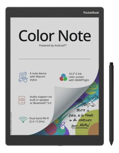 PocketBook Color Note lectore de e-book Pantalla táctil 32 GB Wifi Negro, Azul