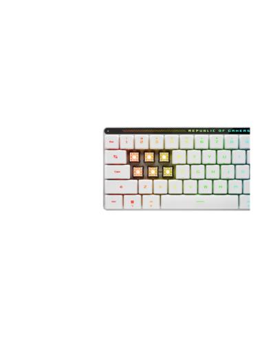 ASUS ROG Falchion RX Low Profile teclado Juego USB + RF Wireless + Bluetooth QWERTZ Blanco