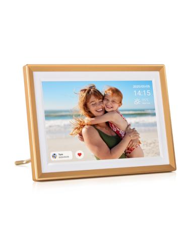 Arzopa D10 marco fotográfico digital Champán, Oro 25,6 cm (10.1") Wifi