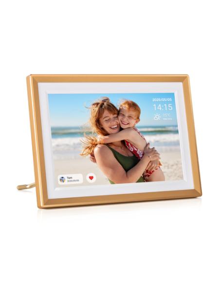 Arzopa D10 marco fotográfico digital Champán, Oro 25,6 cm (10.1") Wifi