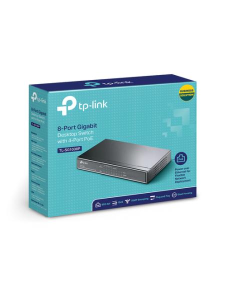 TP-Link TL-SG1008P switch No administrado Gigabit Ethernet (10/100/1000) Energía sobre Ethernet (PoE) Avellana