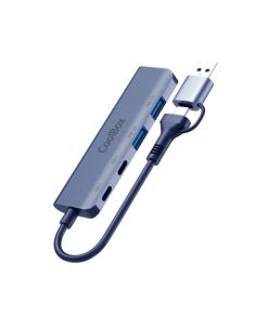 CoolBox HUB4 LITE USB-C/A 4 PUERTOS 2USB-C Y 2USB-A 3.2 GEN1 ALUMINIO