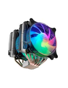 Mars Gaming Disipador CPU, Doble Torre Refrigeración, 6 Heatpipes HCT, TDP 300 W, 2 Ventiladores ARGB PWM 12 cm, MCPUXT, Color N 2