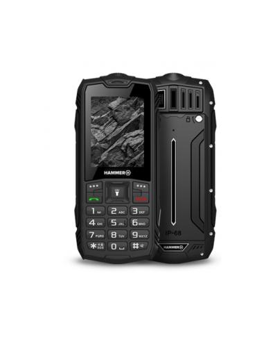 TELEFONO MOVIL RUGERIZADO HAMMER ROCK / 2.4" / 32MB / 0.3 MPX / 2G / MICRO SD HASTA 32GB / BLUETOOTH / DUAL SIM / IP68 / TLHAROC
