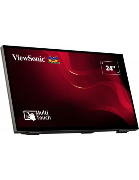 Viewsonic TD2465 pantalla de señalización Panel plano interactivo 61 cm (24") LED 250 cd / m² Full HD Negro Pantalla táctil