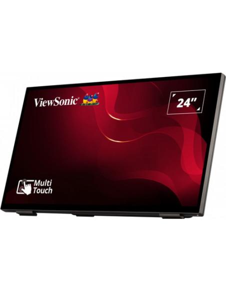 Viewsonic TD2465 pantalla de señalización Panel plano interactivo 61 cm (24") LED 250 cd / m² Full HD Negro Pantalla táctil