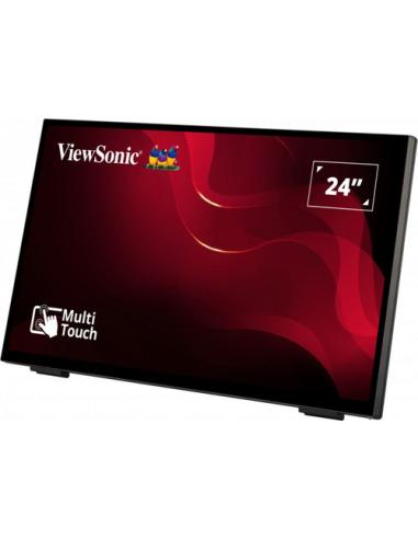 Viewsonic TD2465 pantalla de señalización Panel plano interactivo 61 cm (24") LED 250 cd / m² Full HD Negro Pantalla táctil