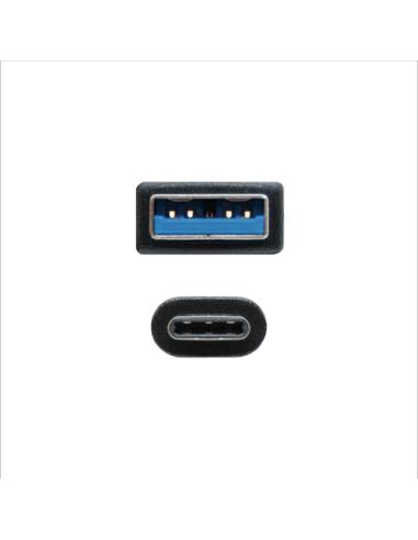 Nanocable Cable USB 3.1 Gen2 10Gbps 3A, tipo USB-C/M-A/M, negro, 0.5 m