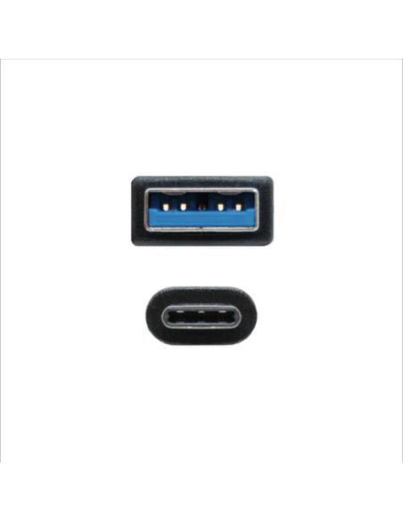 Nanocable Cable USB 3.1 Gen2 10Gbps 3A, tipo USB-C/M-A/M, negro, 0.5 m