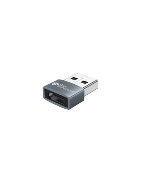 Alcasa USB-AD203 cambiador de género para cable USB-A USB-C Gris